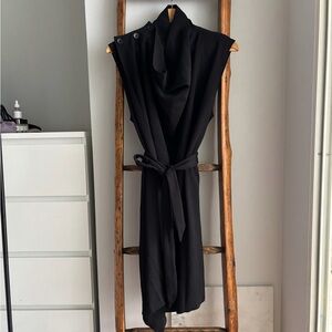 L’Autre Cote GGD Japanese Sleeveless Black Dress / Overlay